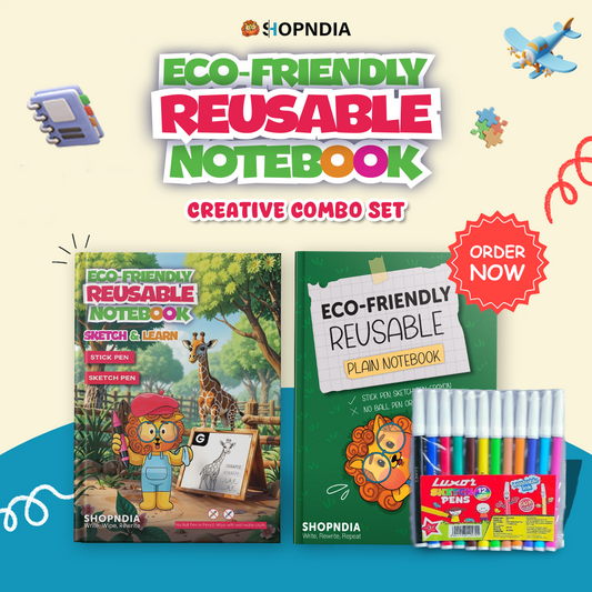 Shopndia's Eco-Friendly Reusable Creative Combo for Fun Learning(Free 2000+ E-Worksheets)