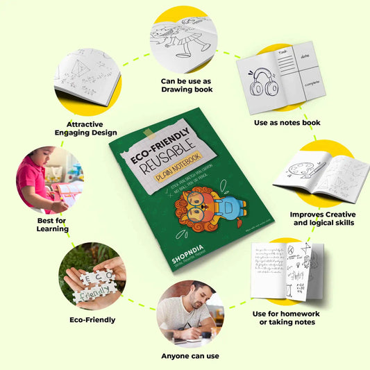 Shopndia's Eco-Friendly Reusable Creative Combo for Fun Learning(Free 2000+ E-Worksheets)