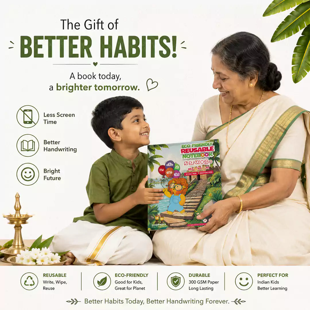 Malayalam Eco-friendly Reusable Notebook