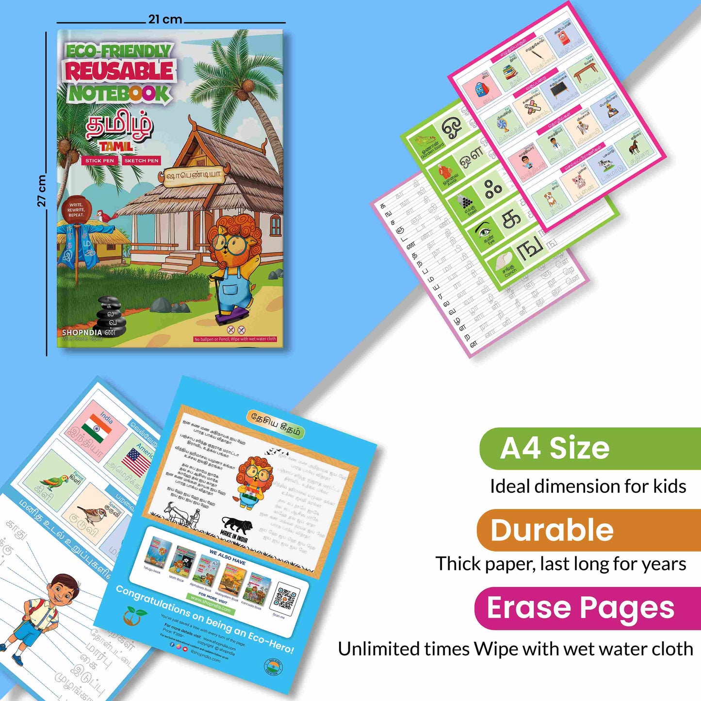 Tamil Eco-Friendly Reusable Notebook