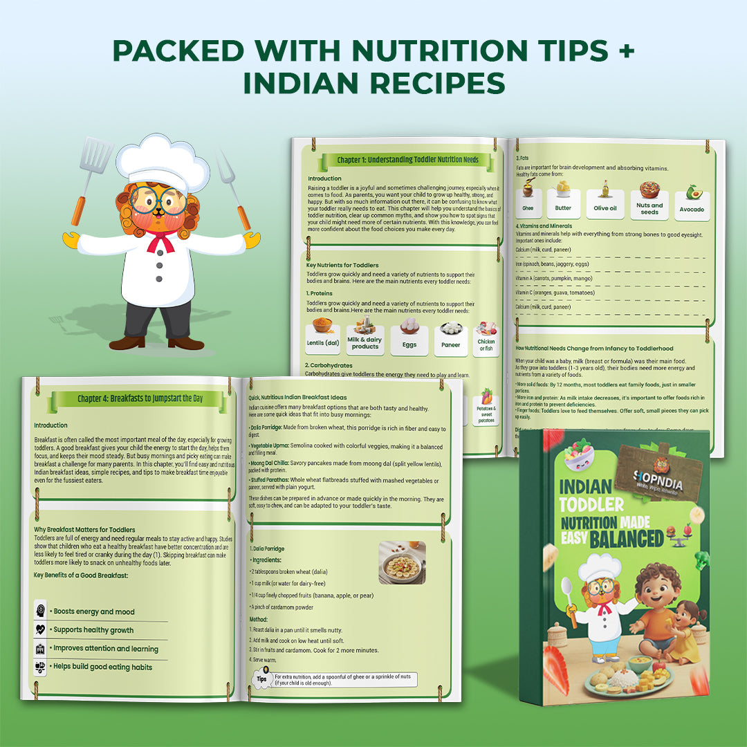 Indian Toddler Nutrition Made Easy – Balanced E-book for Healthy Eating🥗