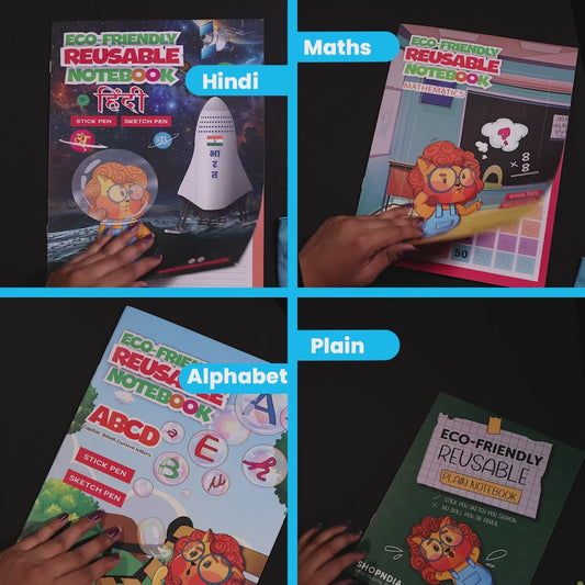 Hindi Combo Eco Friendly Reusable Notebooks for Handwriting & Learning Skills Improvement