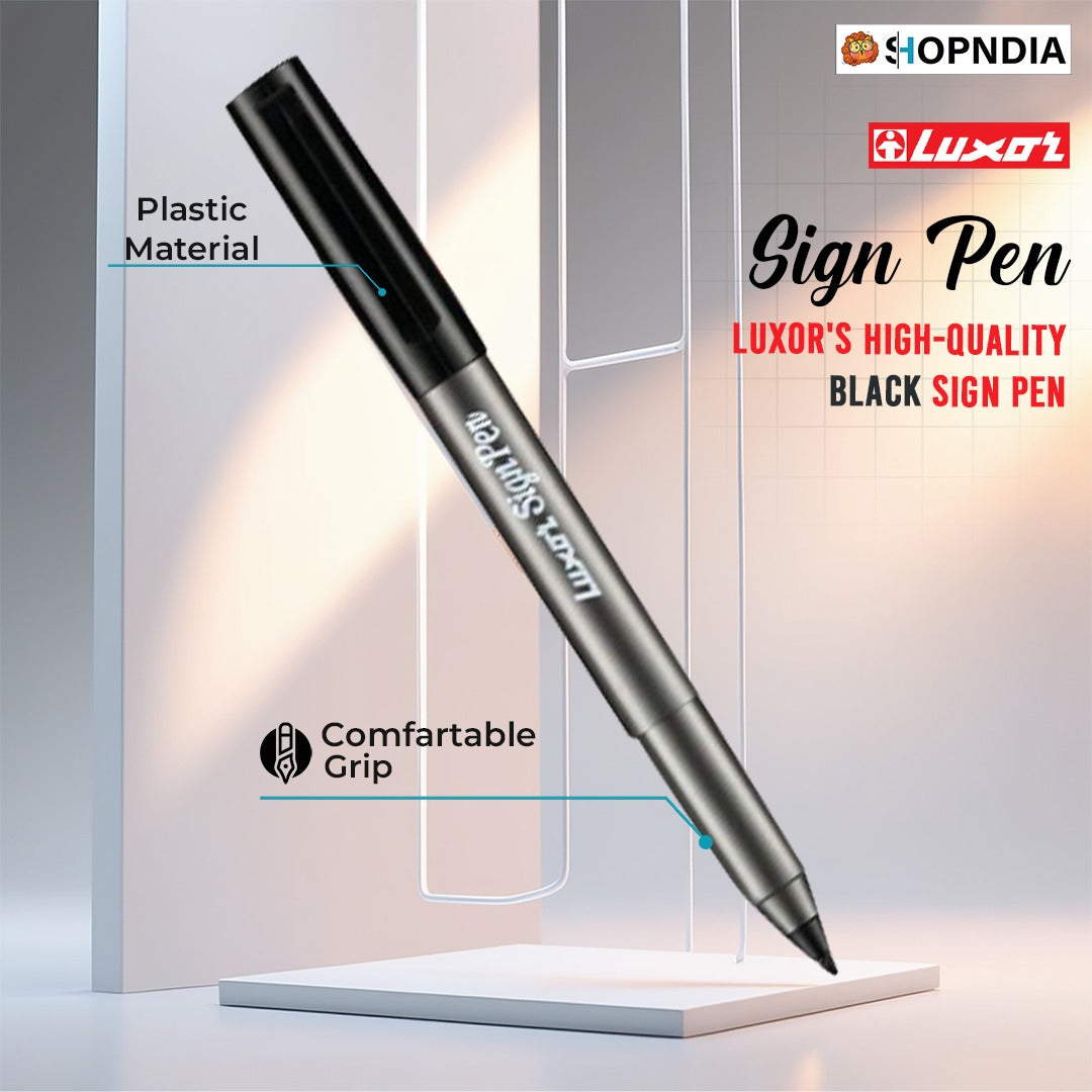 Luxor Sign Pen  (Pack of 10) Smooth Writing, Bold Expression – Perfect for Every Use!