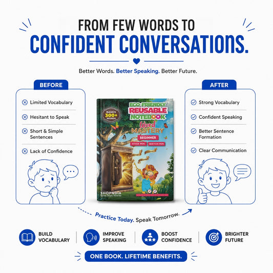 Word Mastery Reusable Notebook Combo for Kids – English Vocabulary & Learning Practice Books