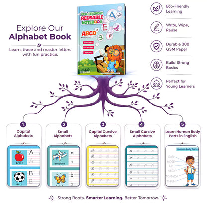 Gujarati Combo Eco Friendly Reusable Notebooks for Handwriting & Learning Skills Improvement
