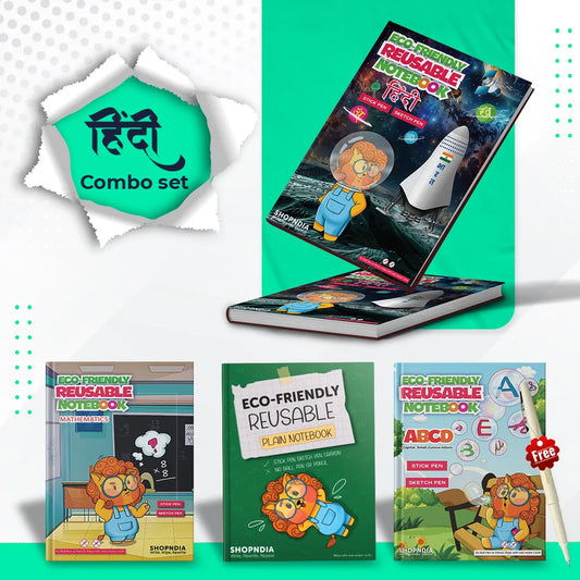 Hindi Combo Eco Friendly Reusable Notebooks for Handwriting & Learning Skills Improvement