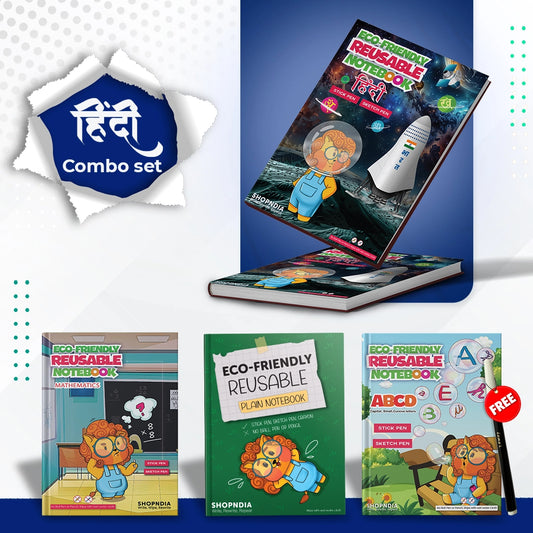 Hindi Combo Eco Friendly Reusable Notebooks for Handwriting & Learning Skills Improvement
