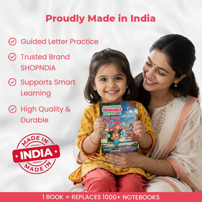 Hindi Varnamala Eco-Friendly Reusable Notebook