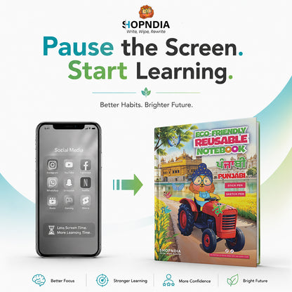 Punjabi Eco-Friendly Reusable Notebooks