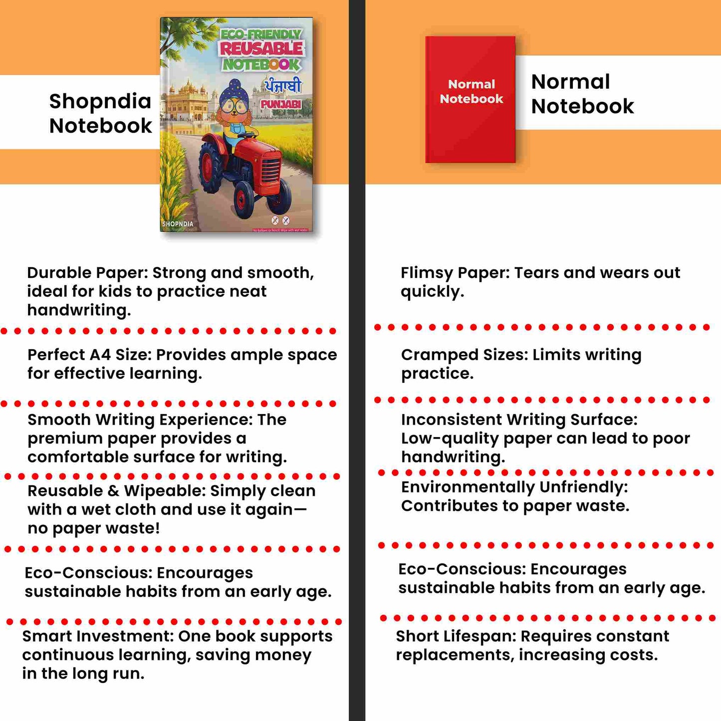 Punjabi Eco-Friendly Reusable Notebooks