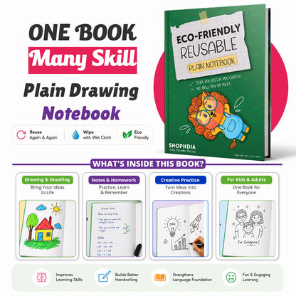 SHOPNDIA School Ready Kit – Reusable Tracing & Drawing Book Combo - Teachers Recommended!