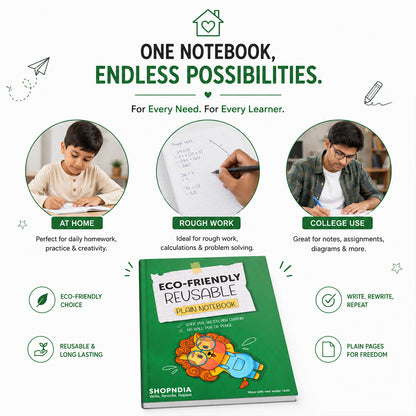 SHOPNDIA School Ready Kit – Reusable Tracing & Drawing Book Combo - Teachers Recommended!
