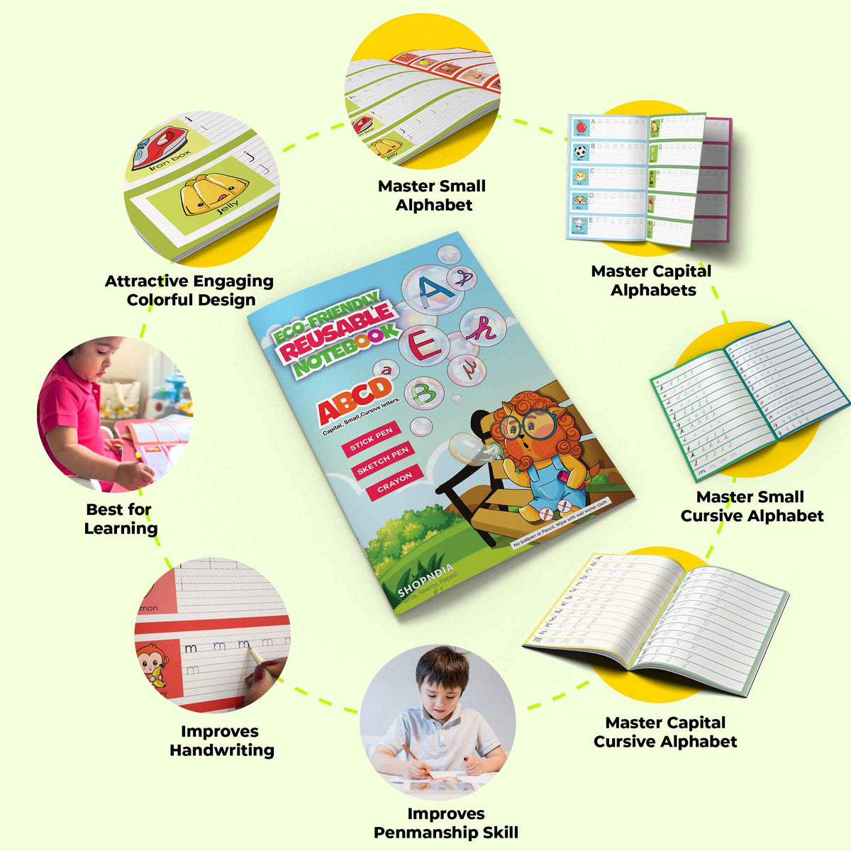 Alphanet Notebook Alphabet Eco-Friendly Reusable Notebooks – Shopndia