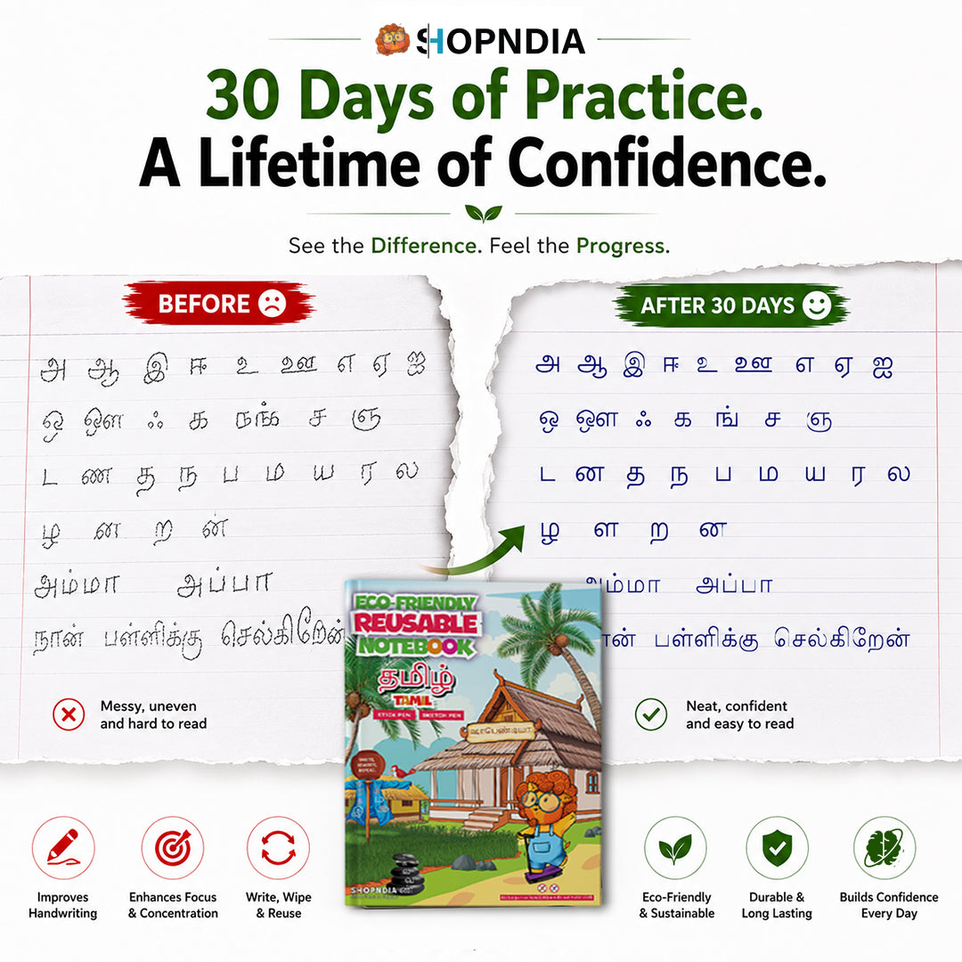 Tamil Eco-Friendly Reusable Notebook