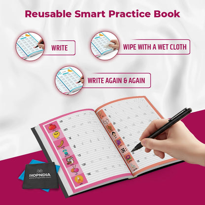 Reusable Notebooks for Kids Handwriting Improvement - Kannada Combo - Set of 4