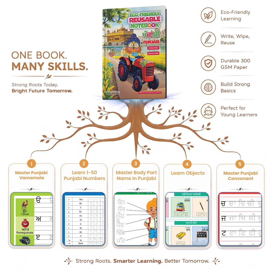 Punjabi Eco-Friendly Reusable Notebooks