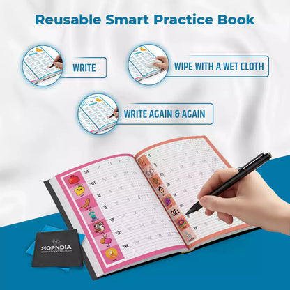 Telugu Reusable Notebook Combo for Kids – Handwriting & Learning Practice Books