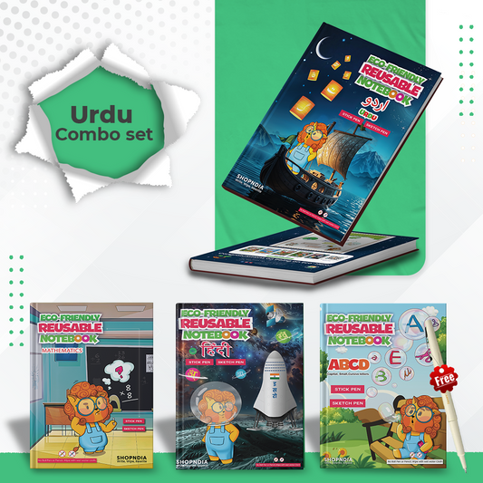 Urdu Combo Eco Friendly Reusable Notebooks for Handwriting & Learning Skills Improvement