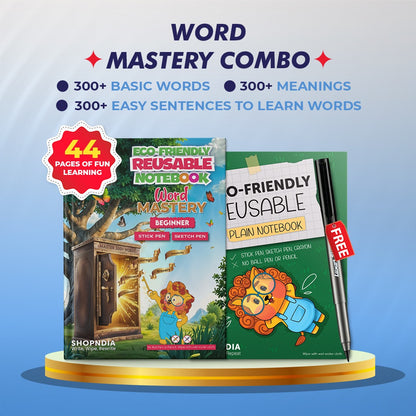 Word Mastery Beginner + Plain Notebook Combo