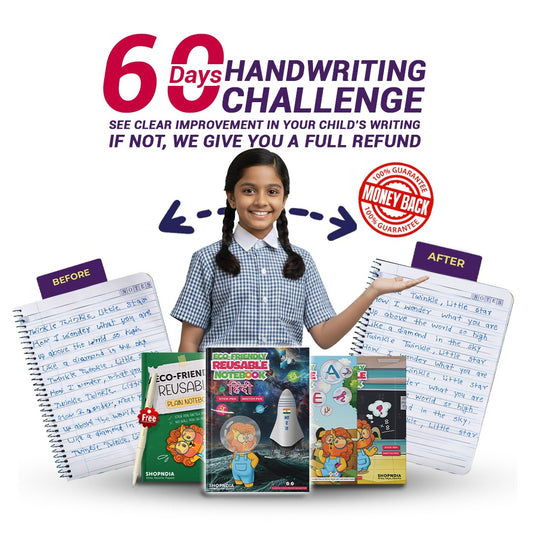60 Days Handwriting Challenge - Hindi Combo Reusable Notebook Set