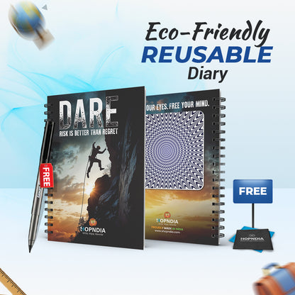 ✨ Shopndia Reusable Endless Diary – Write, Wipe & Rewrite Unlimited Times! ✨
