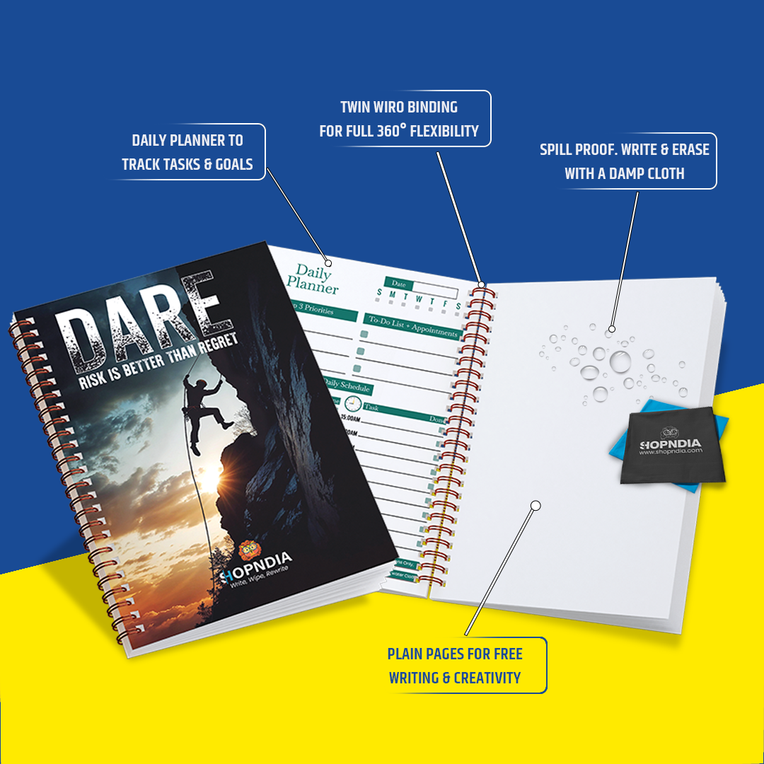 ✨ Shopndia Reusable Endless Diary – Write, Wipe & Rewrite Unlimited Times! ✨