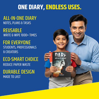 ✨ Shopndia Reusable Endless Diary – Write, Wipe & Rewrite Unlimited Times! ✨
