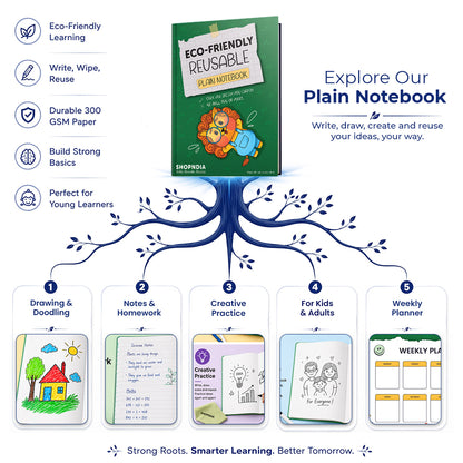SHOPNDIA Hindi Combo Reusable Notebooks for Handwriting & Learning Skills Improvement - Bestseller