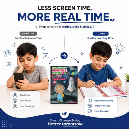 SHOPNDIA Hindi Combo Reusable Notebooks for Handwriting & Learning Skills Improvement - Bestseller