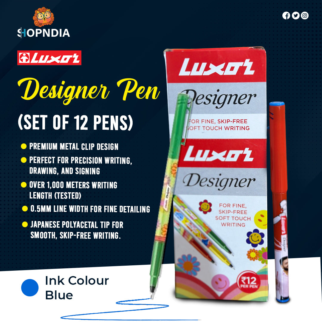 Luxar Designer Pens – Pack of 12