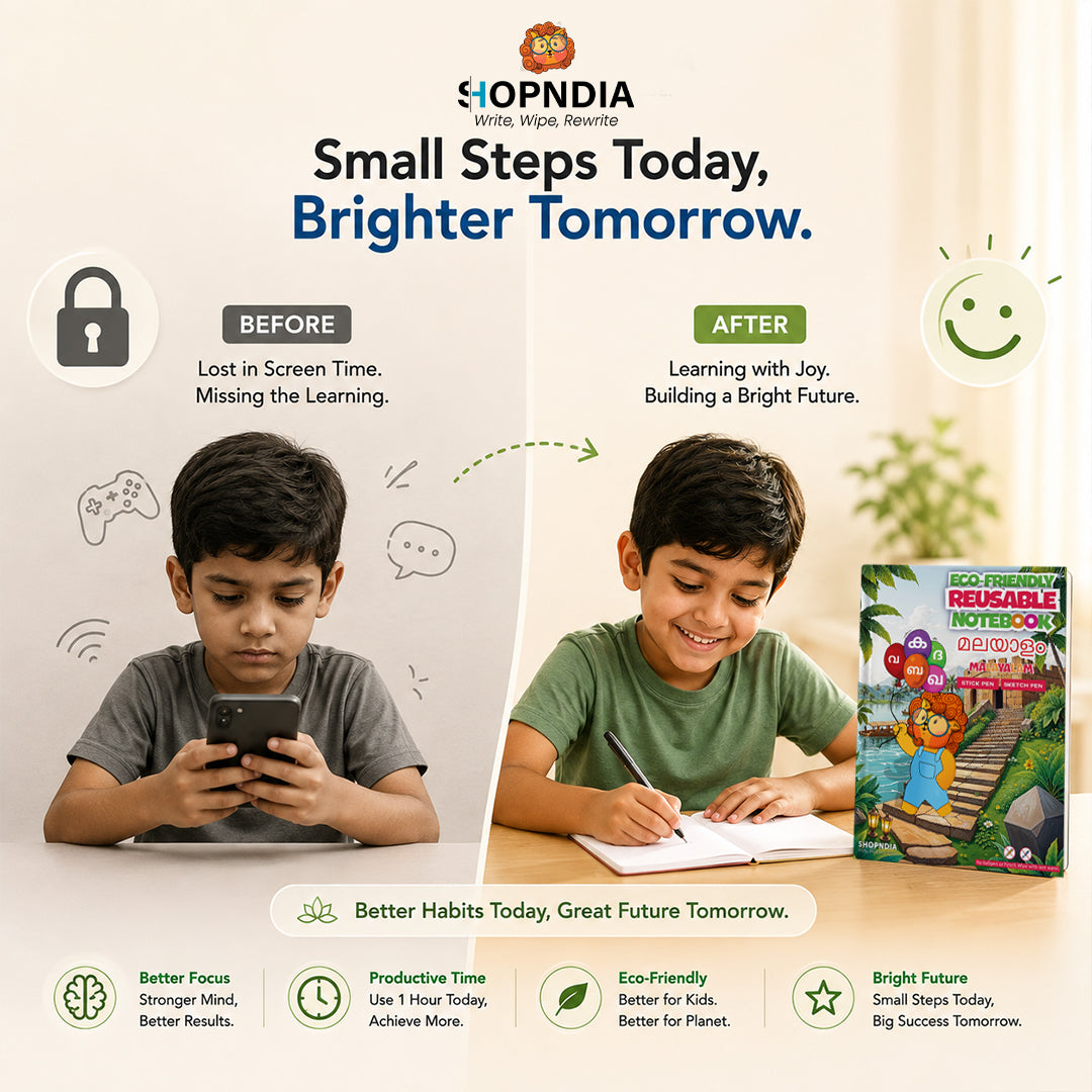 Malayalam Eco-friendly Reusable Notebook