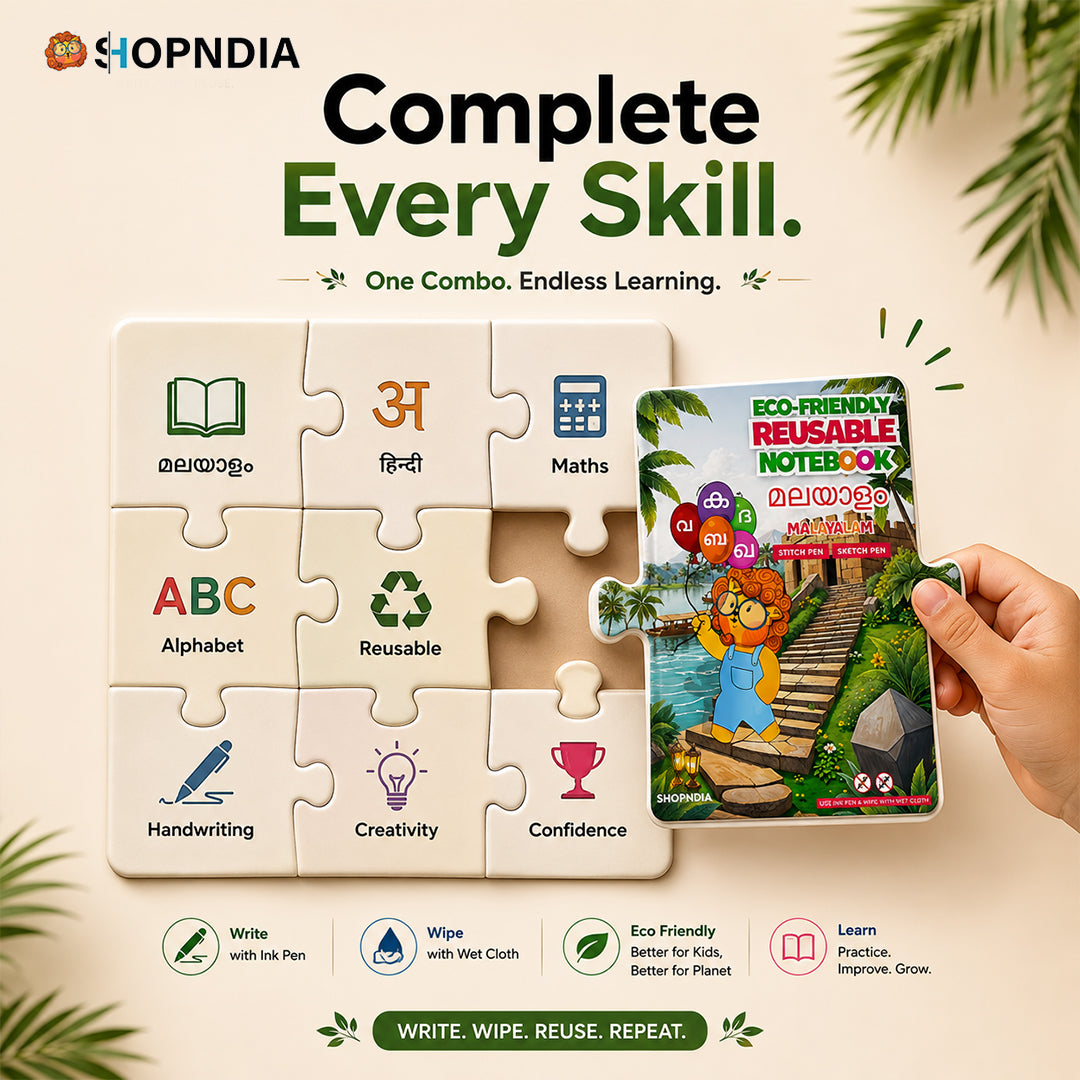 Malayalam Eco-friendly Reusable Notebook