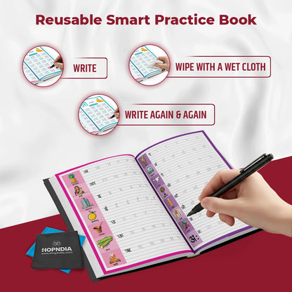 Reusable Notebooks for Kids Handwriting Improvement - Marathi Combo - Set of 4