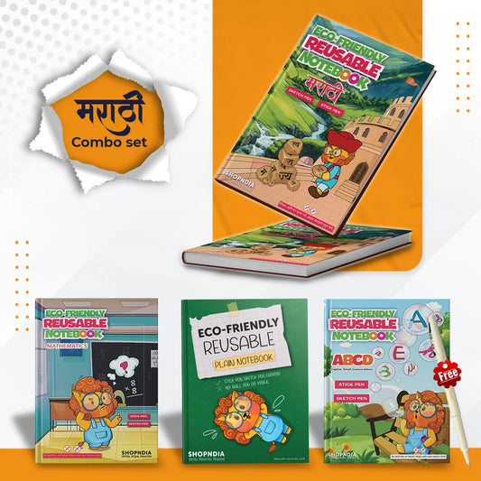 Marathi Combo Eco Friendly Reusable Notebooks for Handwriting & Learning Skills Improvement
