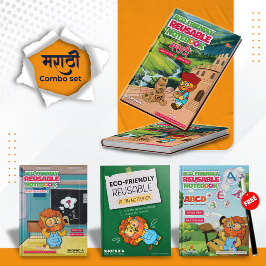 Marathi Combo Eco Friendly Reusable Notebooks for Handwriting & Learning Skills Improvement