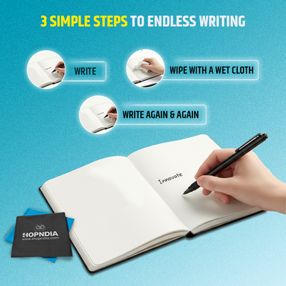 ✨ Shopndia Reusable Endless Diary – Write, Wipe & Rewrite Unlimited Times! ✨