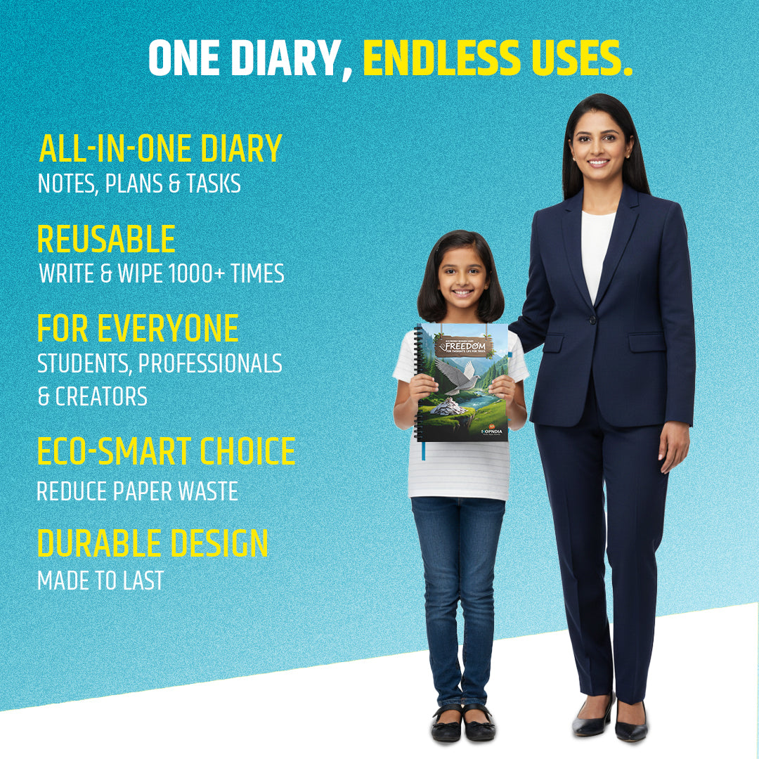 ✨ Shopndia Reusable Endless Diary – Write, Wipe & Rewrite Unlimited Times! ✨