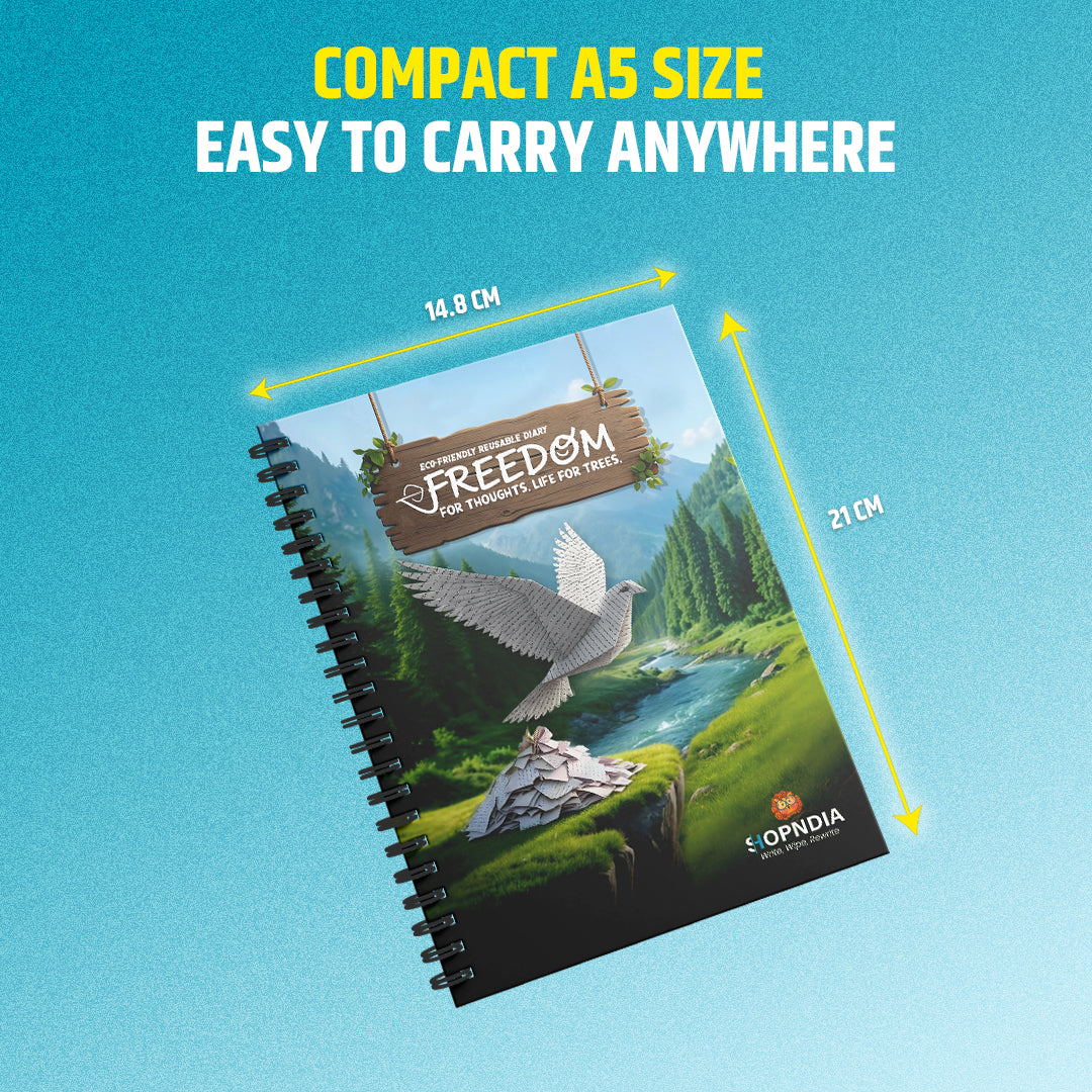 ✨ Shopndia Reusable Endless Diary – Write, Wipe & Rewrite Unlimited Times! ✨