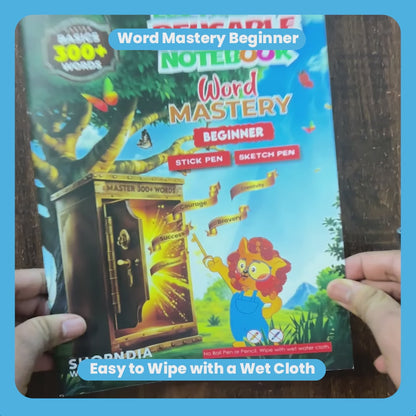 Word Mastery Beginner – Eco-Friendly Reusable Book to Master 300+ Basic English Words