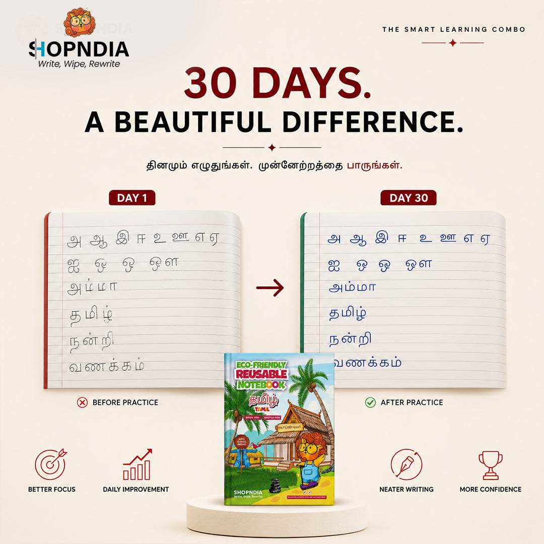Tamil Eco-Friendly Reusable Notebook