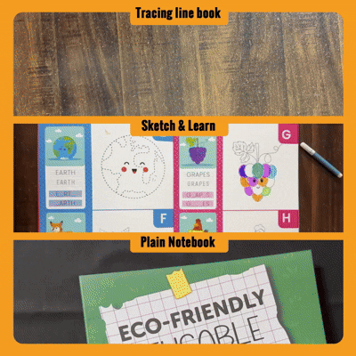 Tracing Line Book Combo Set – Learn, Draw & Reuse! Teachers Recommended!