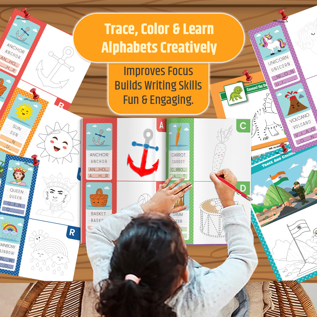 Tracing Line Book Combo Set – Learn, Draw & Reuse! Teachers Recommended!