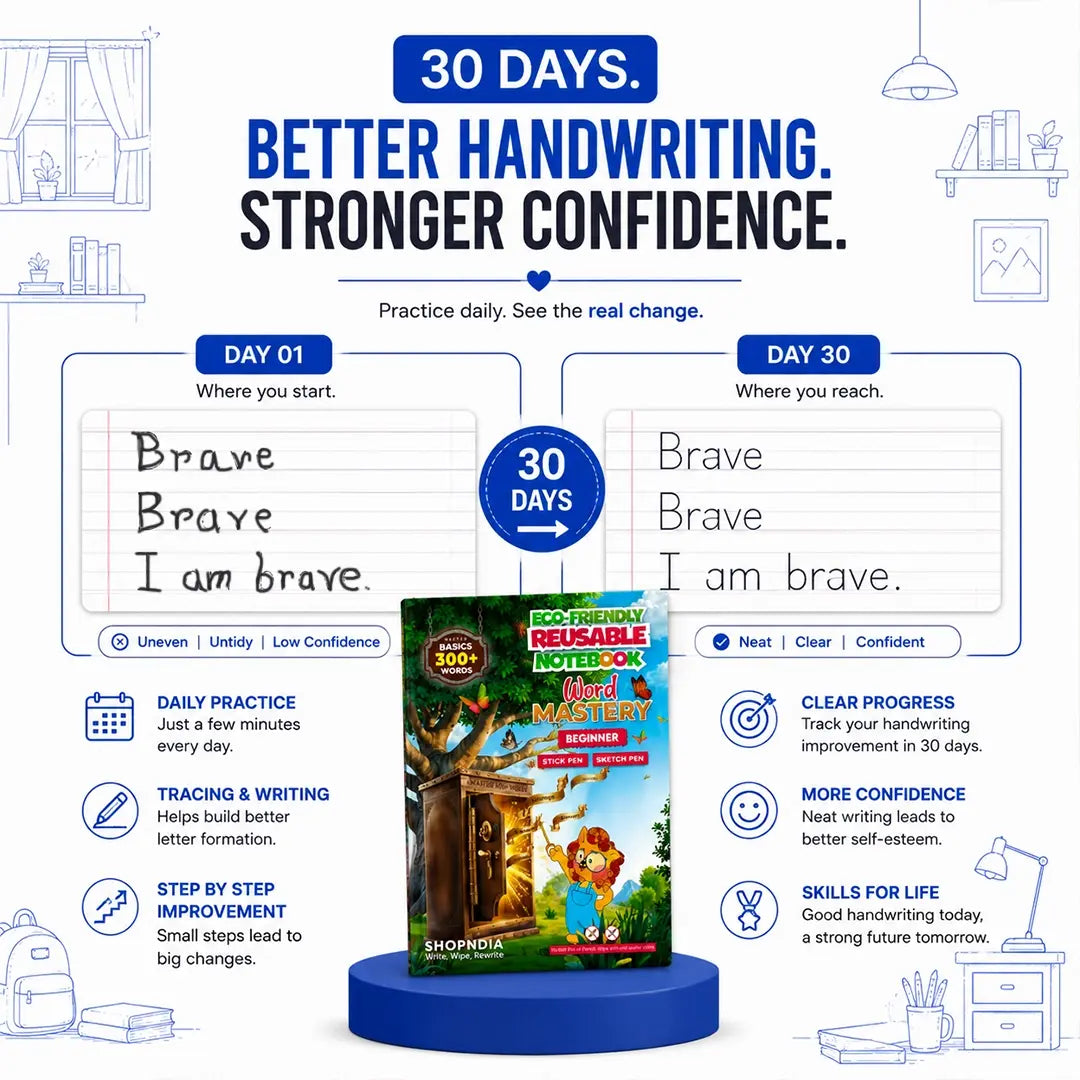 Word Mastery Beginner – Eco-Friendly Reusable Book to Master 300+ Basic English Words